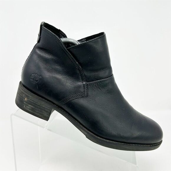 Timberland Ortholite Black Leather Chelsea Ankle Boots Size 9 Casual Fall - Picture 1 of 13